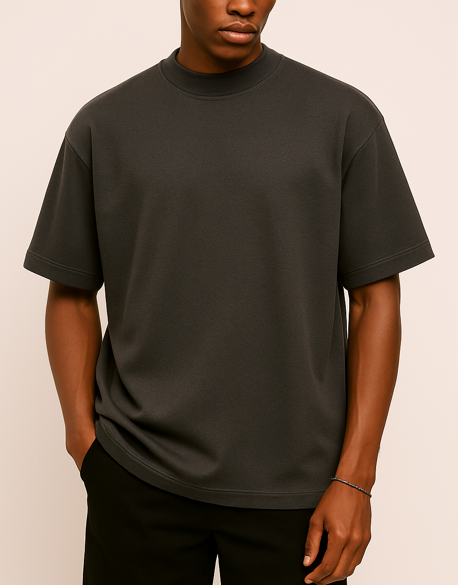 Camiseta Oversized Masculina Gola Alta
