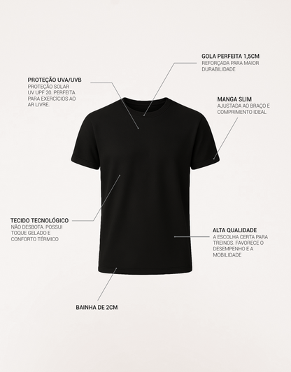 Camiseta Dry Poliamida Proteção UV
