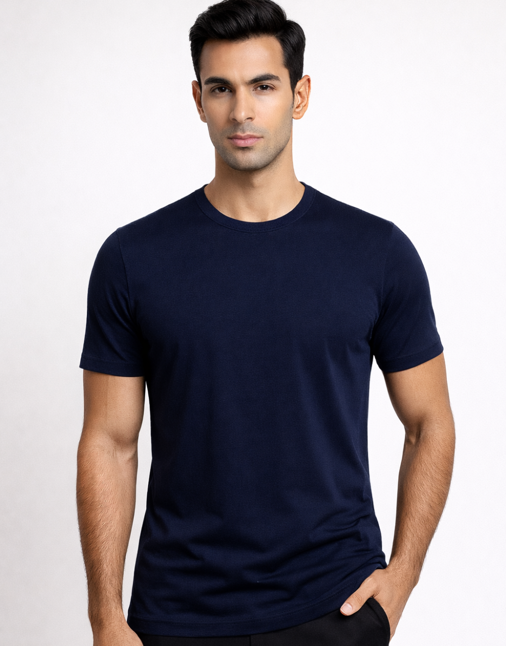 Camiseta Masculina Algodão Egípcio c/ Elastano