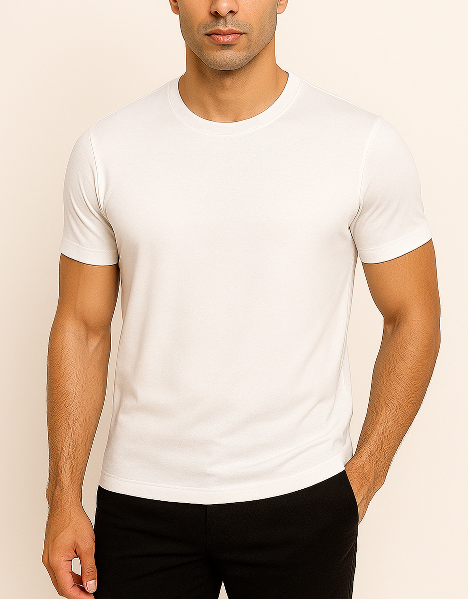 Camiseta Masculina Algodão Egípcio c/ Elastano