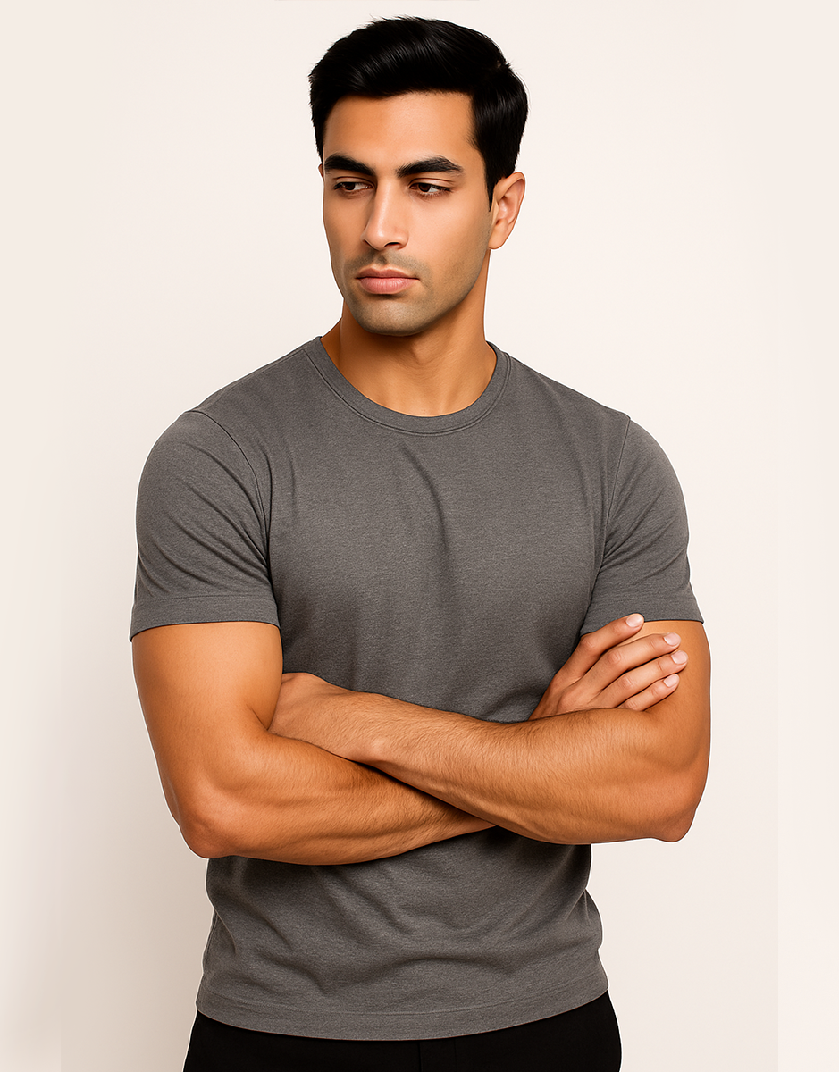 Camiseta Masculina Algodão Egípcio c/ Elastano
