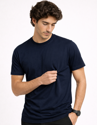 Camiseta Masculina Básica Casual 100% Algodão