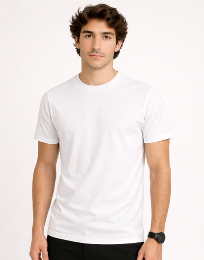 Camiseta Masculina Básica Casual 100% Algodão