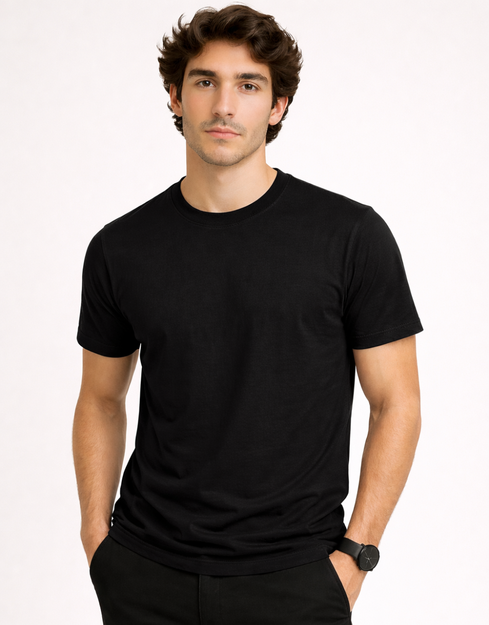 Camiseta Masculina Básica Casual 100% Algodão